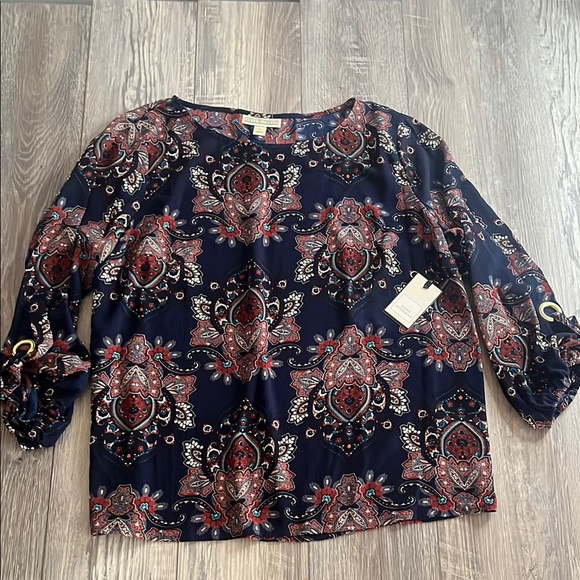 Dana Buchman Multicolored Boxy Blouse - Picture 1 of 7